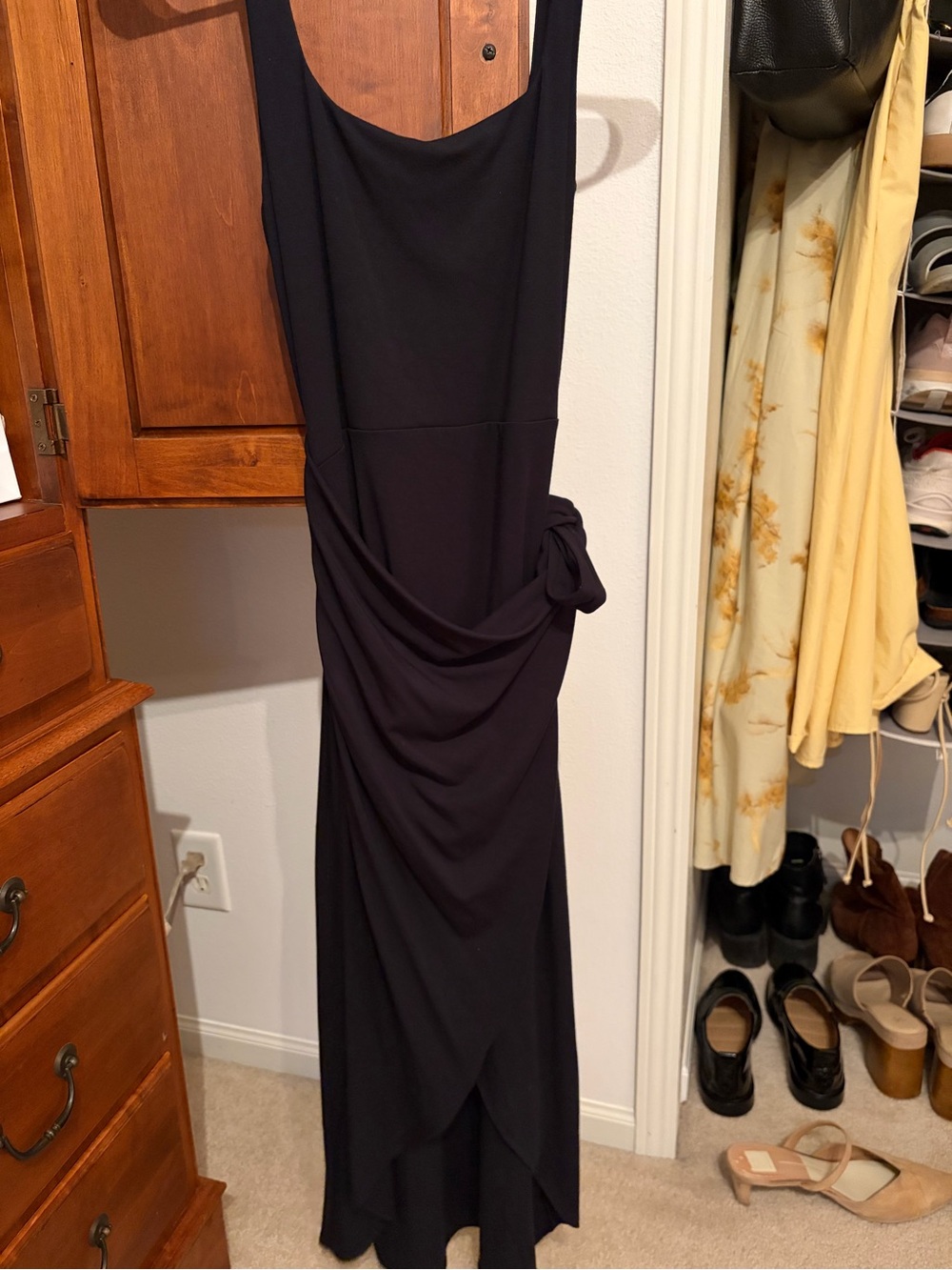 Wilfred Black Wrap Dress